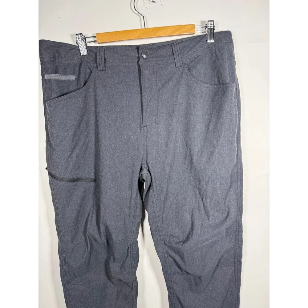 Royal Robbins Mens 38x30 Standard Fit Performance Hiking Pants Charcoal Grey